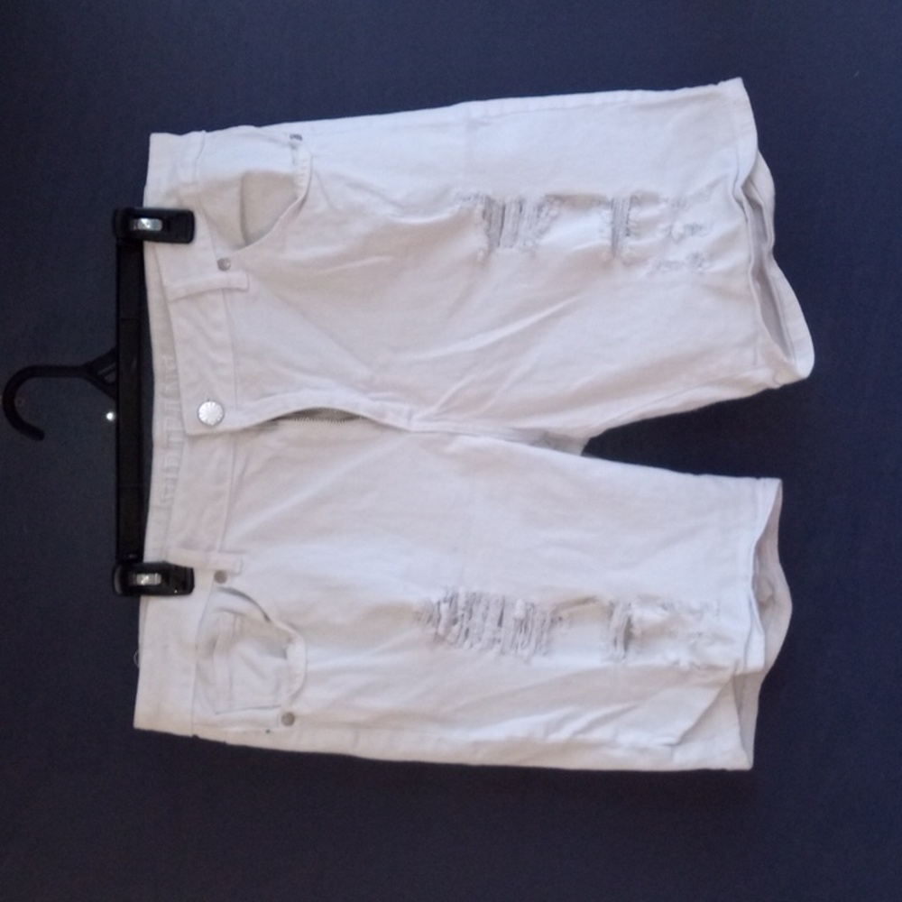 VIP jeans ripped white Denim jean shorts size 17/18